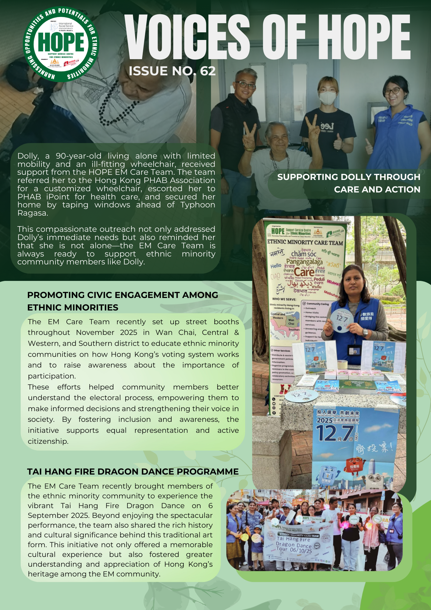 Newsletter Issue 62 cover